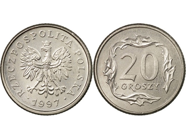 POLAND 20 GROSZY COIN 3080 CURRENCYWALA