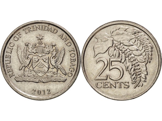 Trinidad And Tobago 25 Cents Unc Coin 27 Currencywala